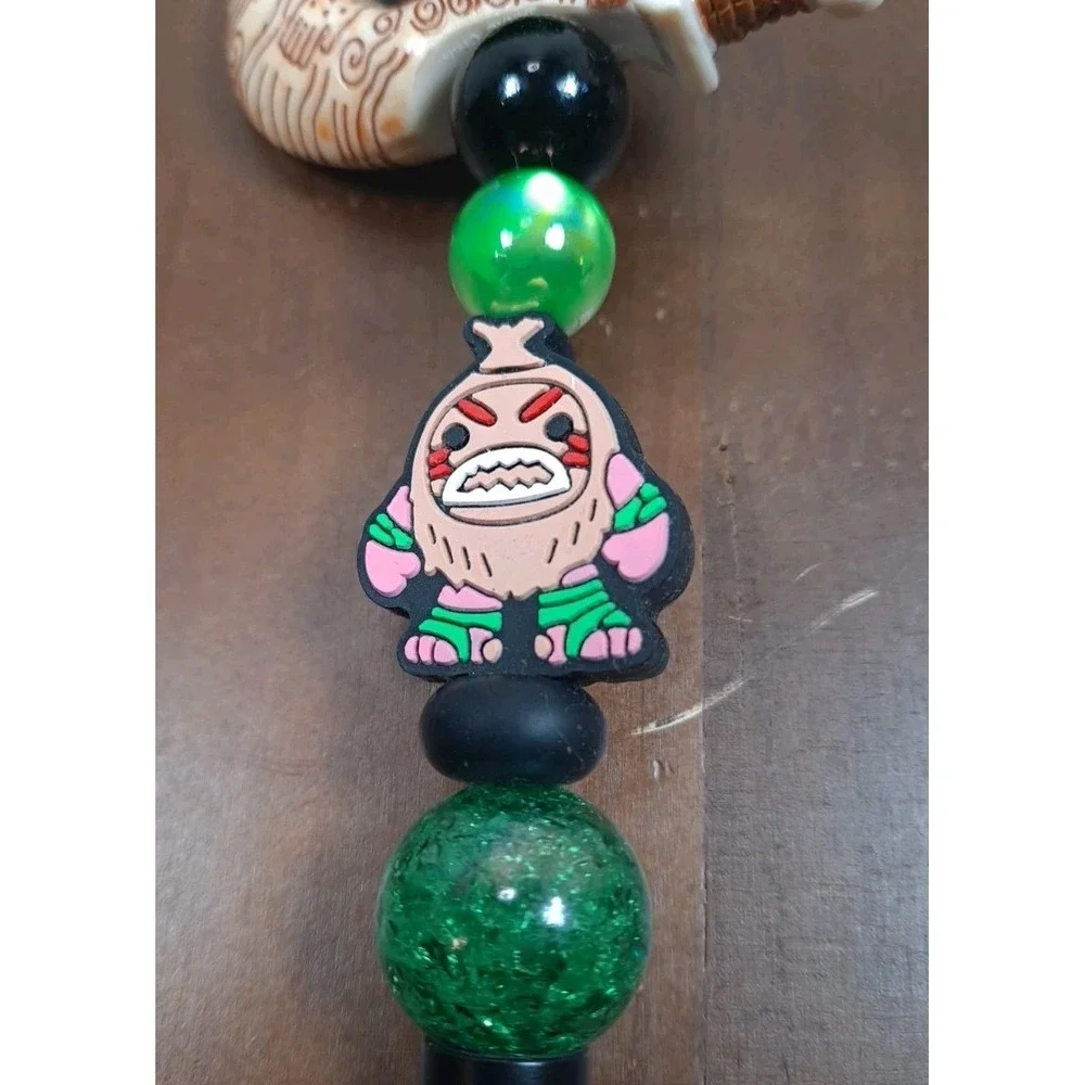New Disney Moana Maui Demi God Handmade Beaded Pen Tsum Tsum Top With Hook‎